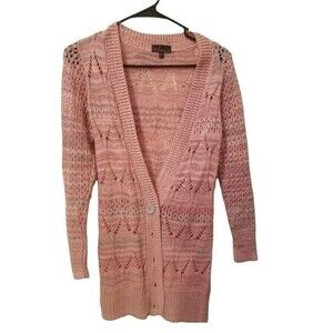 Takeout pink button front cardigan sz xs